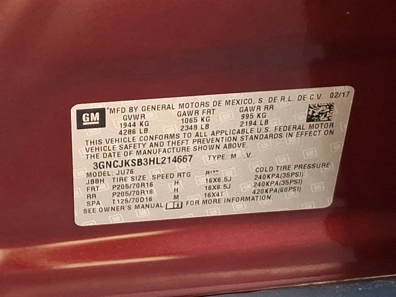 Chevrolet Trax  2017 Chevrolet Trax  2017