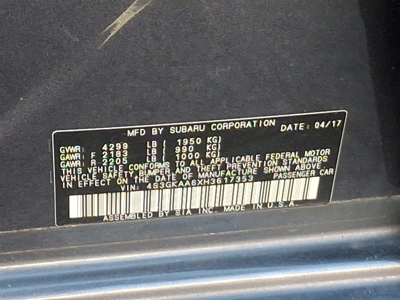 Subaru Impreza  2017 Subaru Impreza  2017