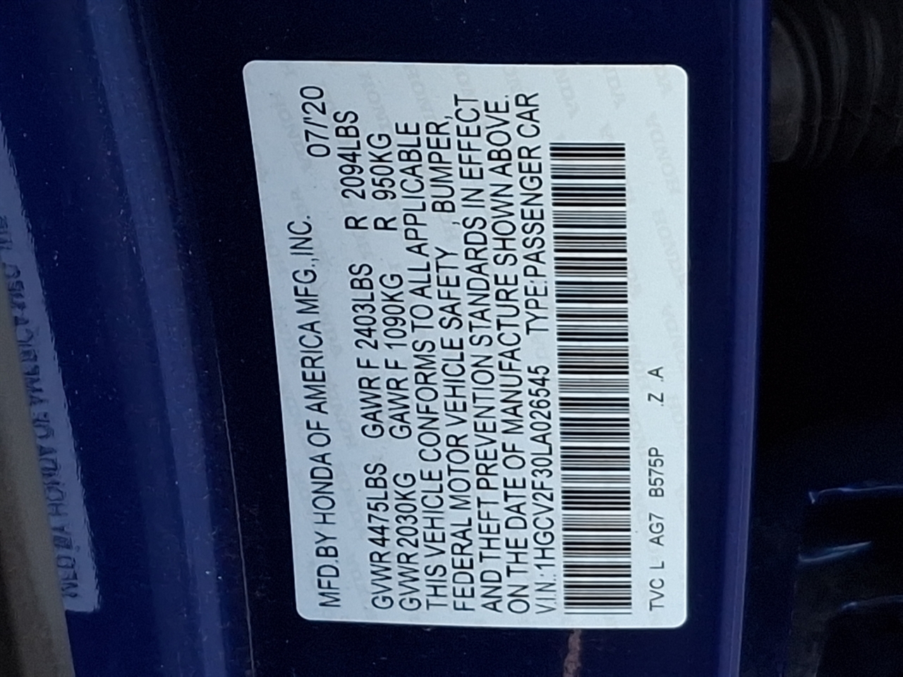 Honda Accord Sedan  2020