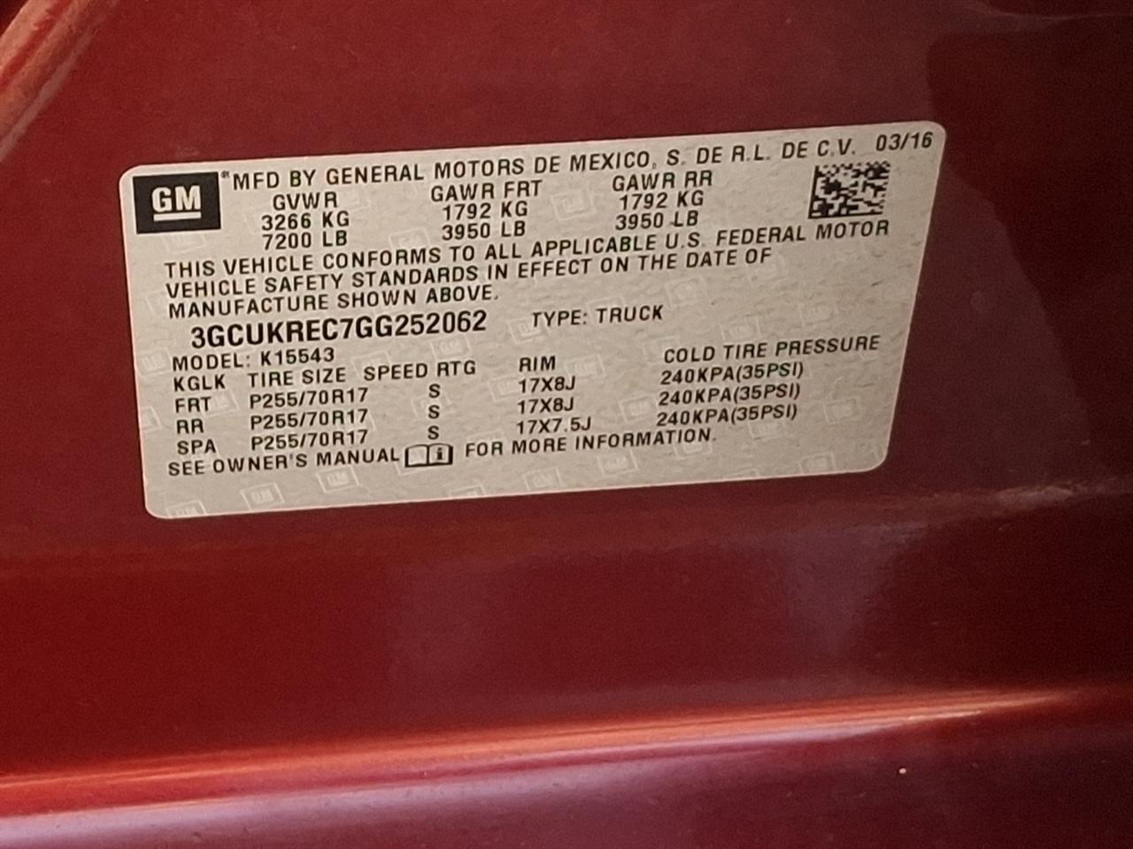 Chevrolet Silverado 1500  2016