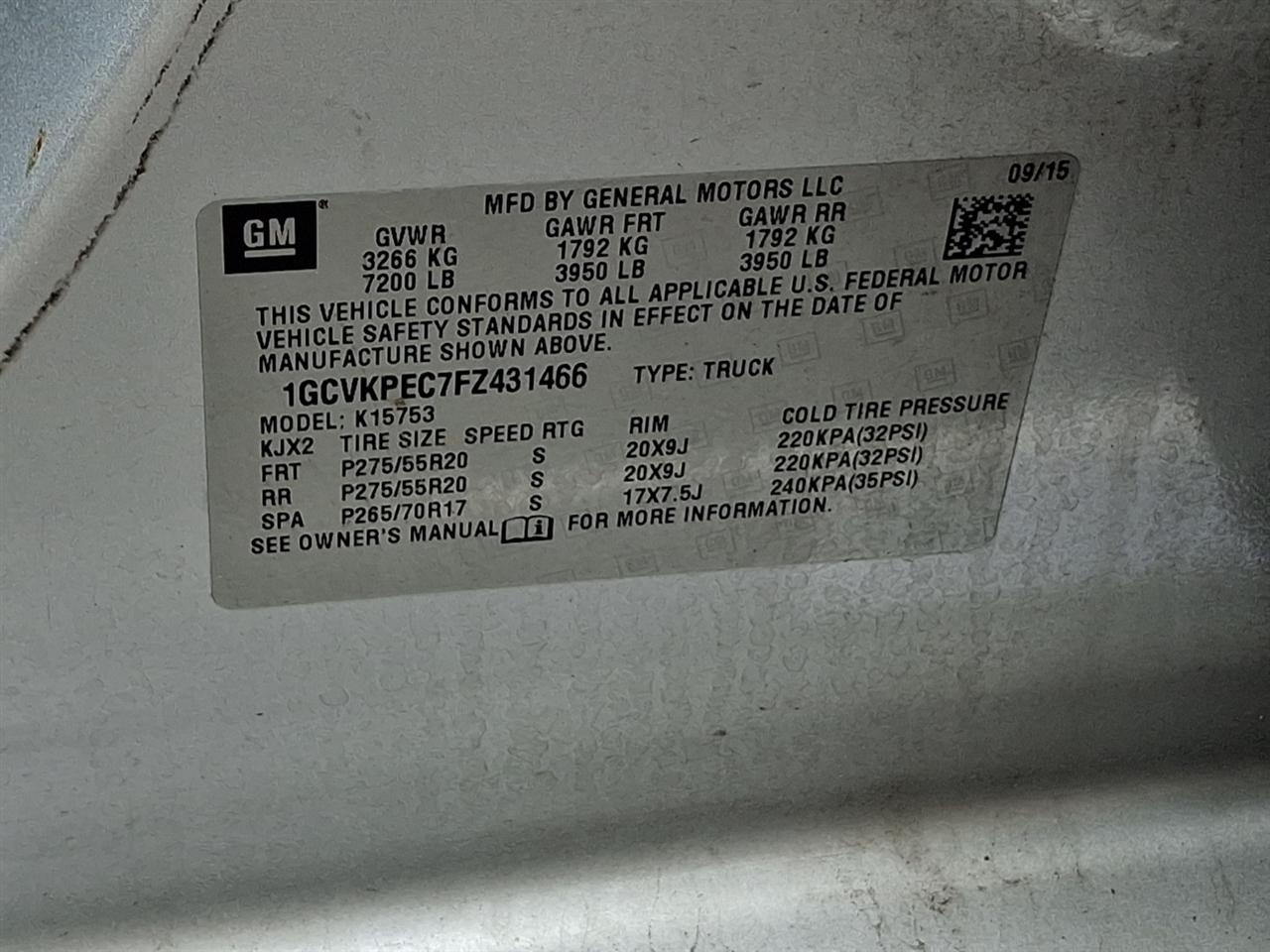 Chevrolet Silverado 1500  2015