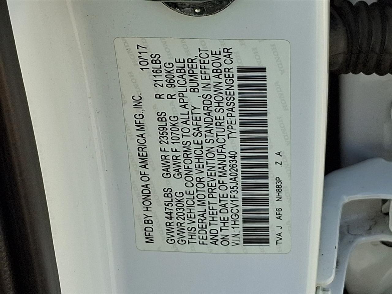 Honda Accord Sedan  2018