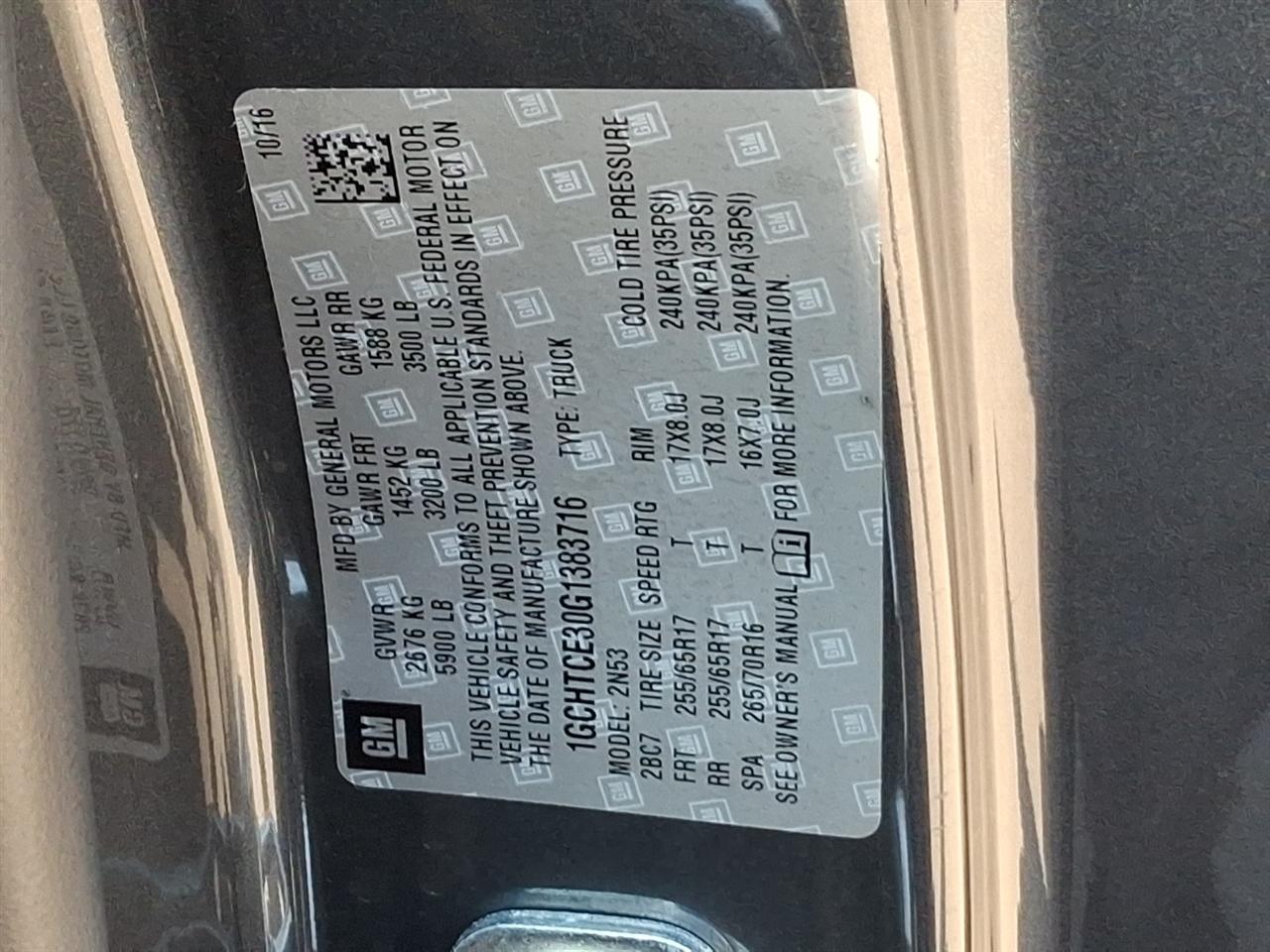 Chevrolet Colorado  2016