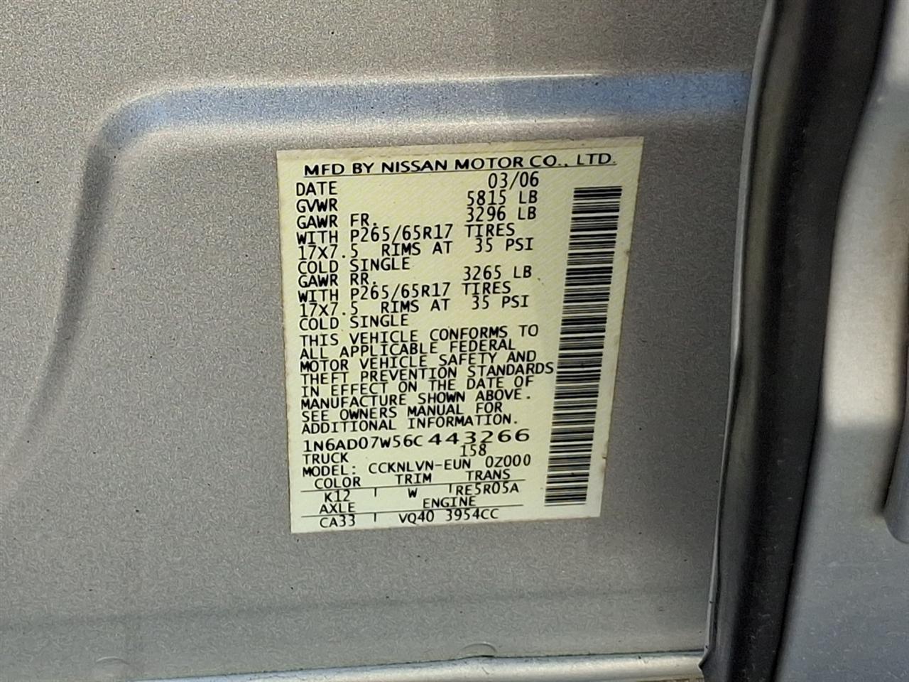 Nissan Frontier  2006