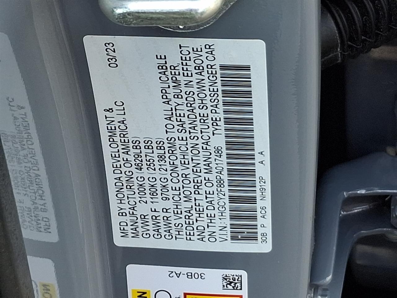 Honda Accord Hybrid  2023