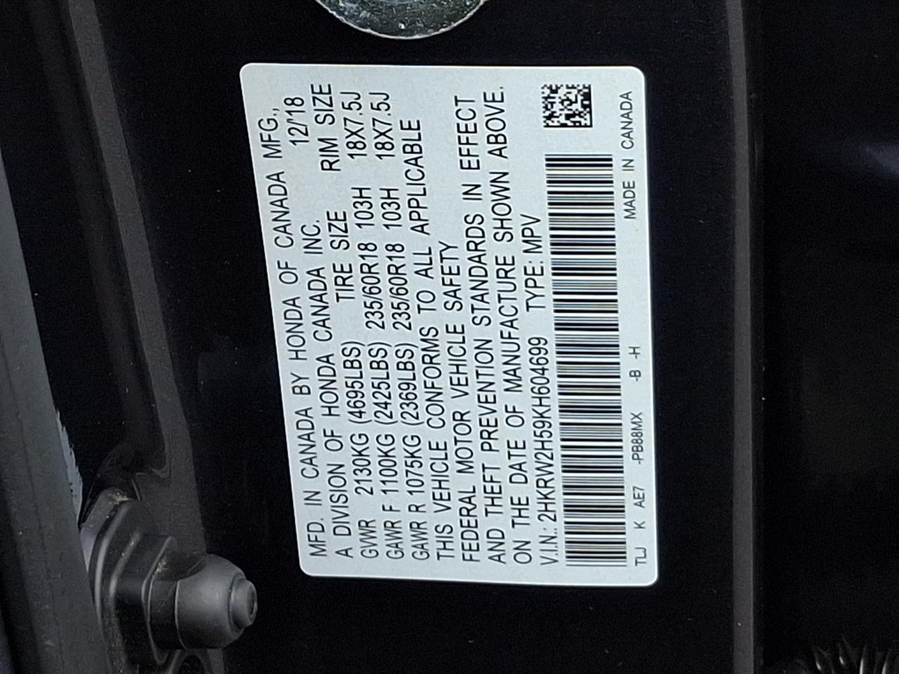 Honda CR-V  2019