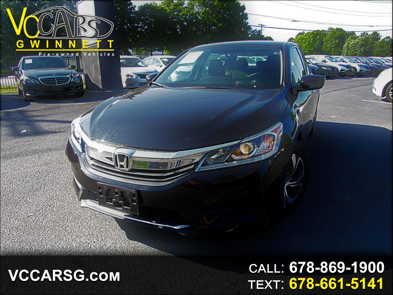 Used 2016 Honda Accord LX Sedan CVT for Sale in Duluth GA 30096 VC Cars