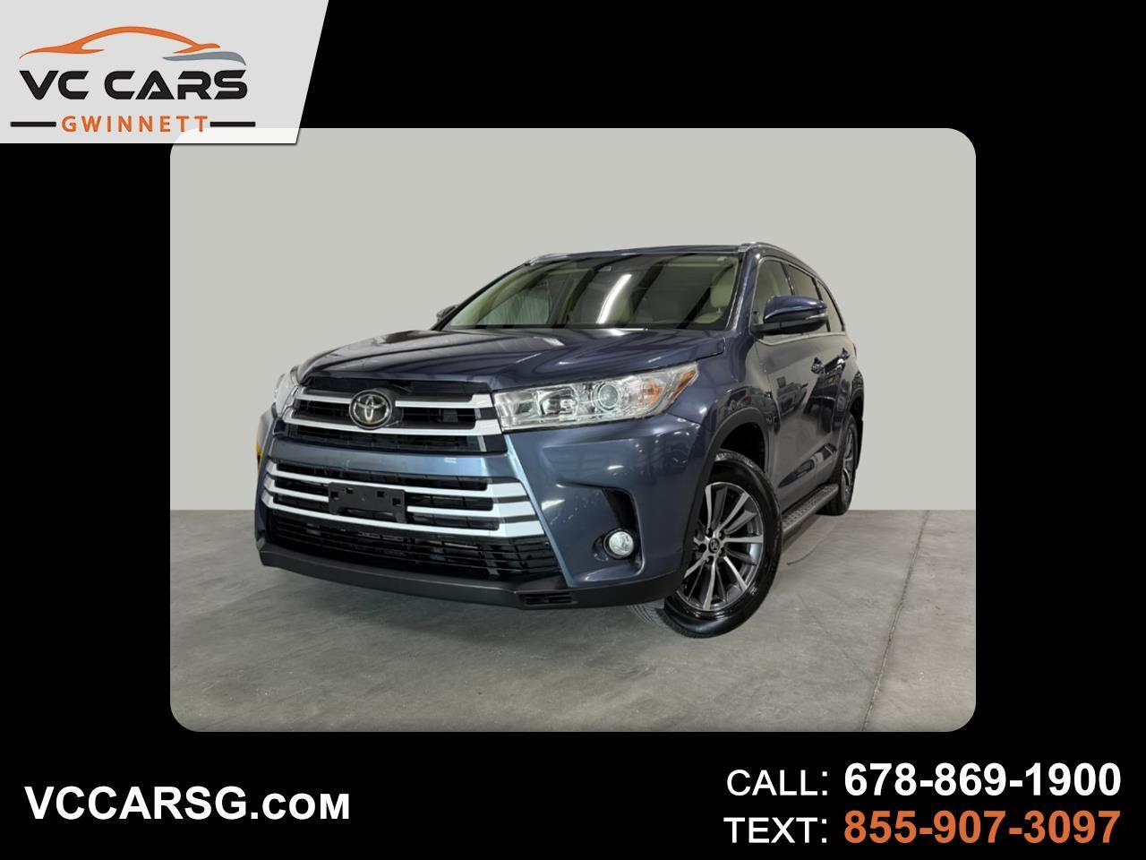 Blue 2019 Toyota Highlander SUV / Crossover Front-Wheel Drive Automatic