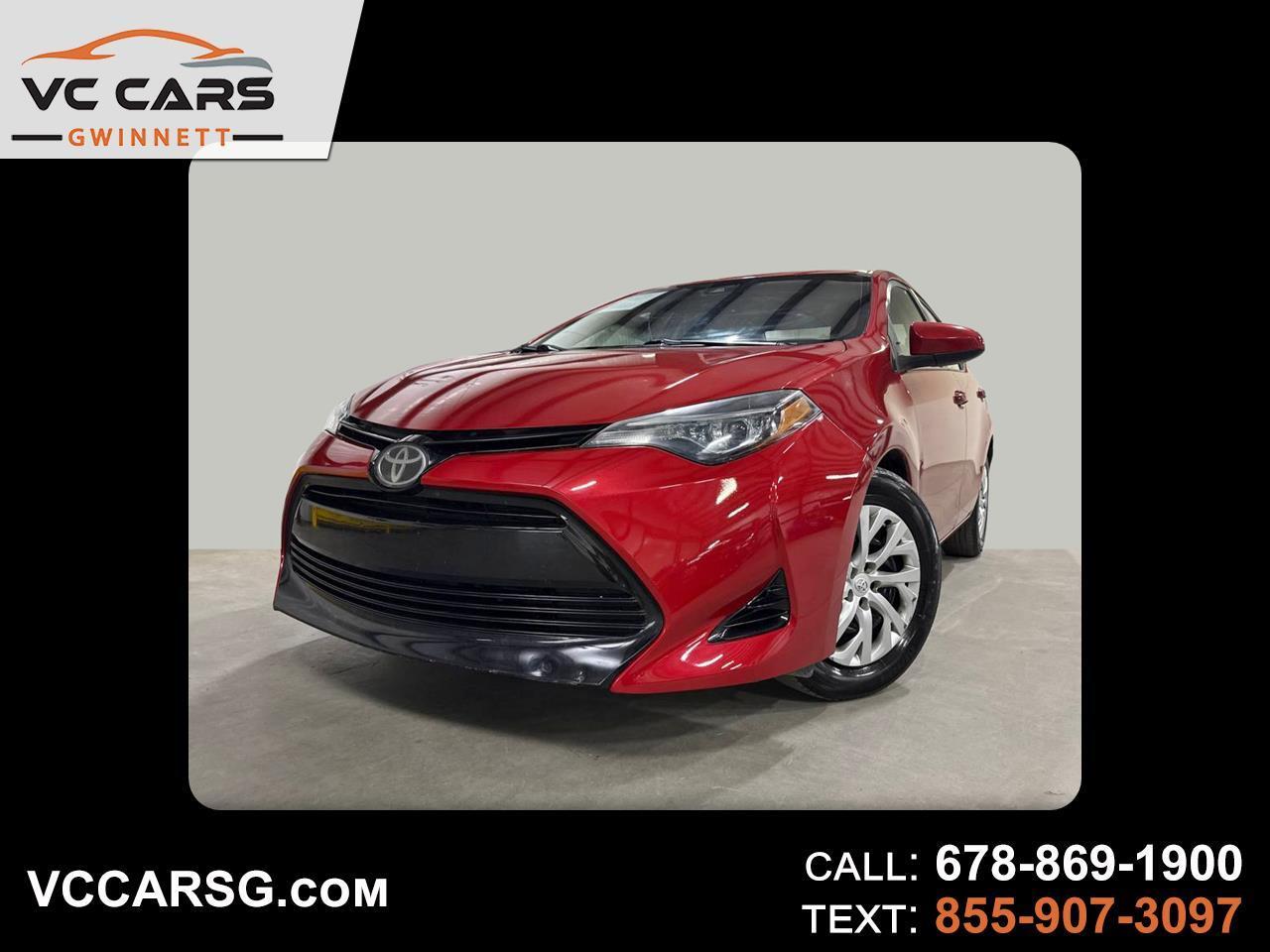 Red 2018 Toyota Corolla Sedan Front-Wheel Drive Automatic