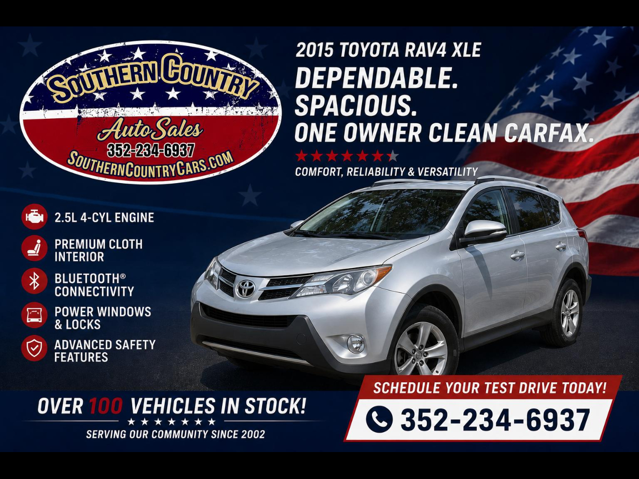 Toyota RAV4 FWD 4dr XLE (Natl) 2015