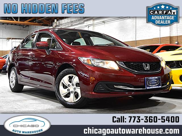 Red 2014 Honda Civic Sedan Front-Wheel Drive
