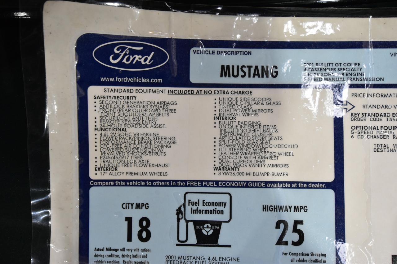 Ford Mustang 2dr Cpe GT Bullitt Edition 2001