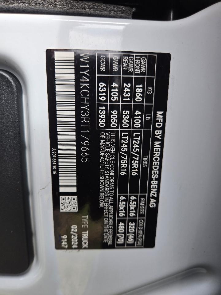 Mercedes-Benz Sprinter Van 2500 High Roof I4 Diesel 170" RWD 2024