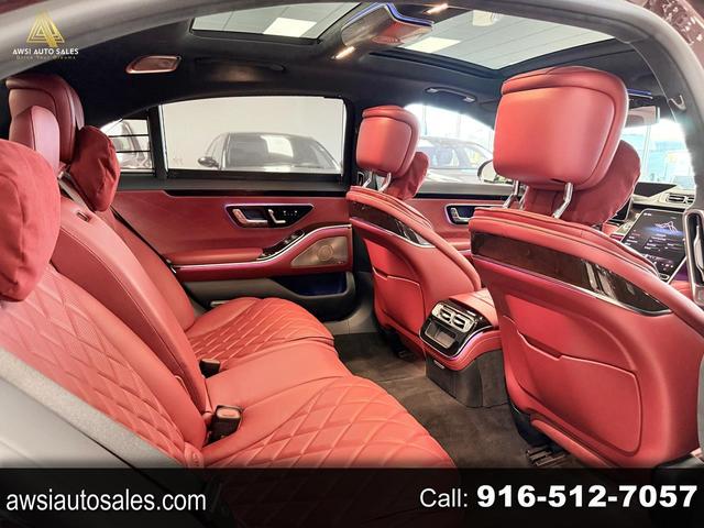 Red (Burgundy) 2022 Mercedes-Benz S-Class Sedan All-Wheel Drive Automatic
