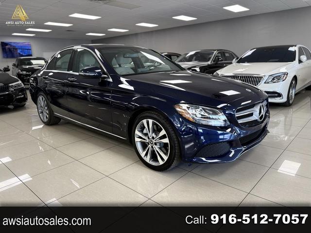 Blue 2018 Mercedes-Benz C-Class Sedan Rear-Wheel Drive Automatic