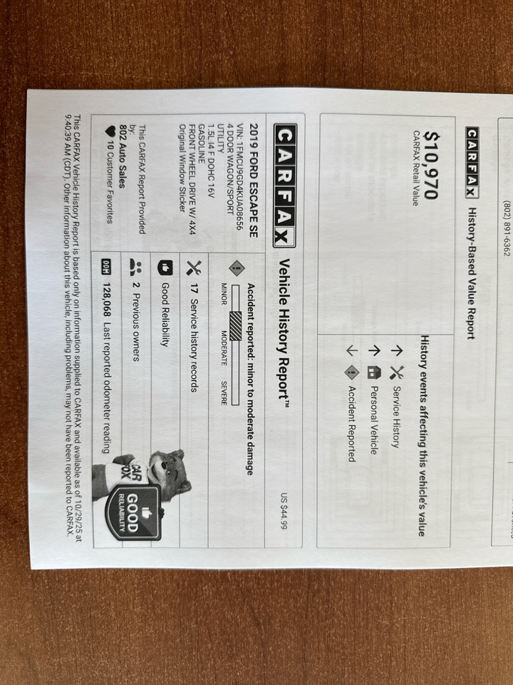 Ford Escape SE 4WD 2019 Ford Escape SE 4WD 2019