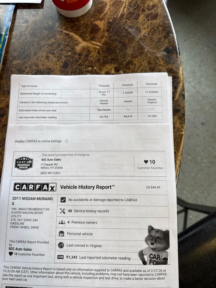 Nissan Murano SL 2011