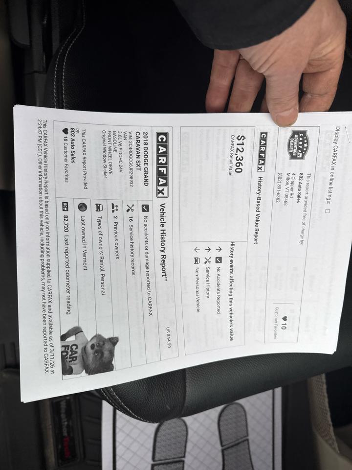 Dodge Grand Caravan SXT 2018