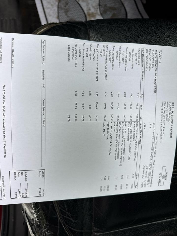 Chevrolet Silverado 1500 2LT Crew Cab Long Box 4WD 2014