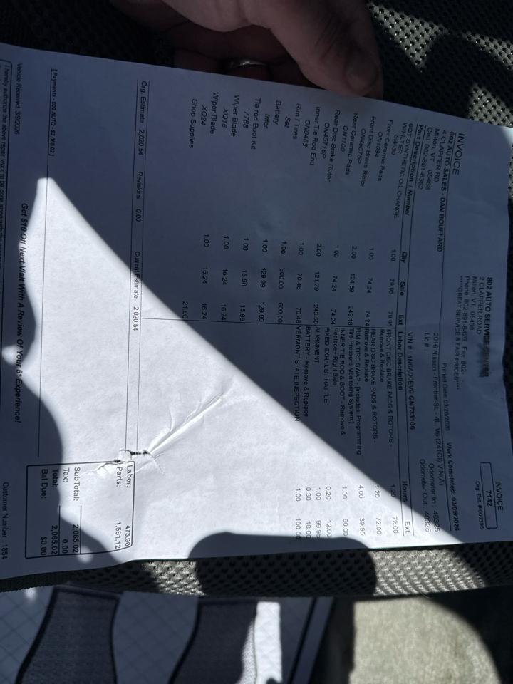 Nissan Frontier S Crew Cab 5AT 4WD 2016