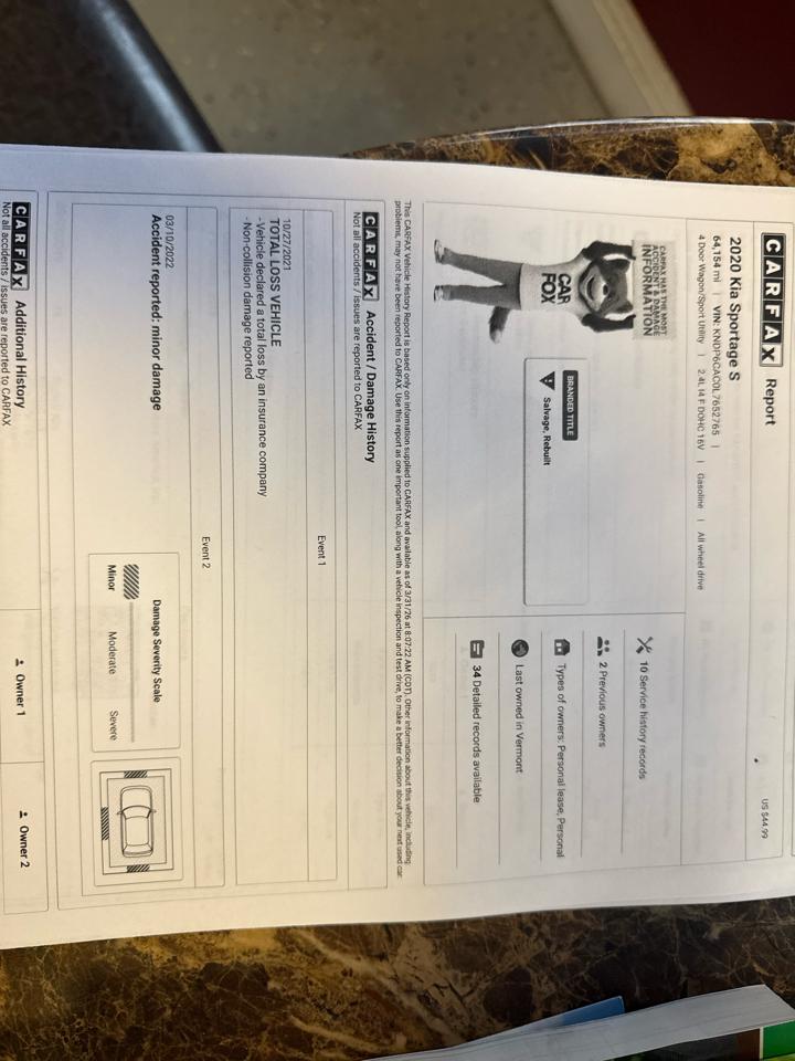 Kia Sportage S AWD 2020