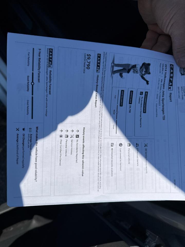 Volkswagen Jetta SportWagen 2.0L TDI 2014