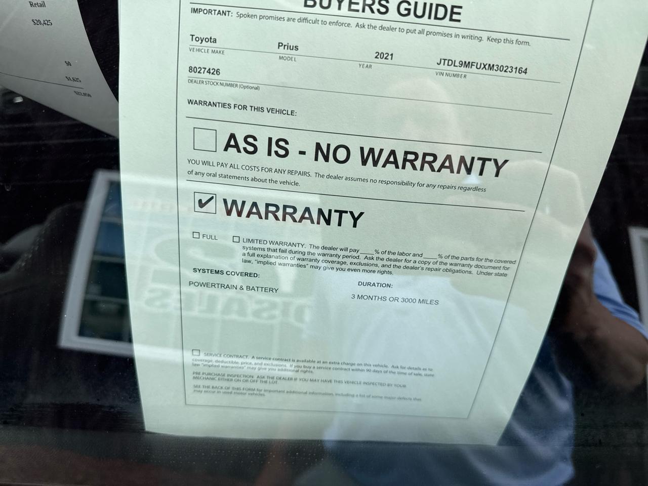 Toyota Prius LE AWD-e 2021