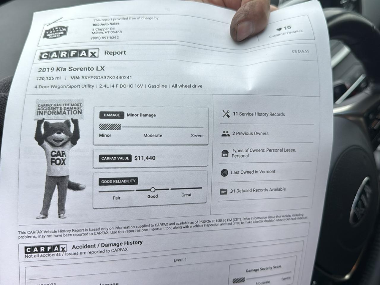 Kia Sorento LX AWD 2019