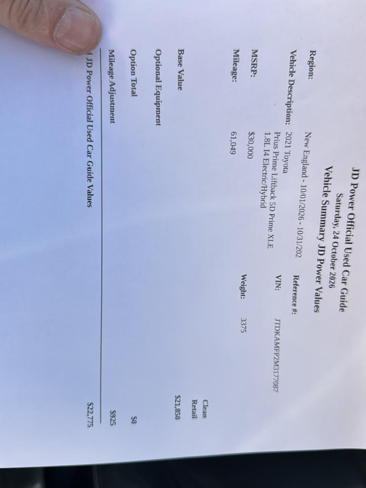 Toyota Prius Prime LE 2021