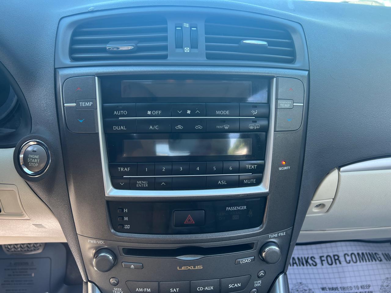 Lexus IS 250 4dr Sport Sdn Auto RWD 2012