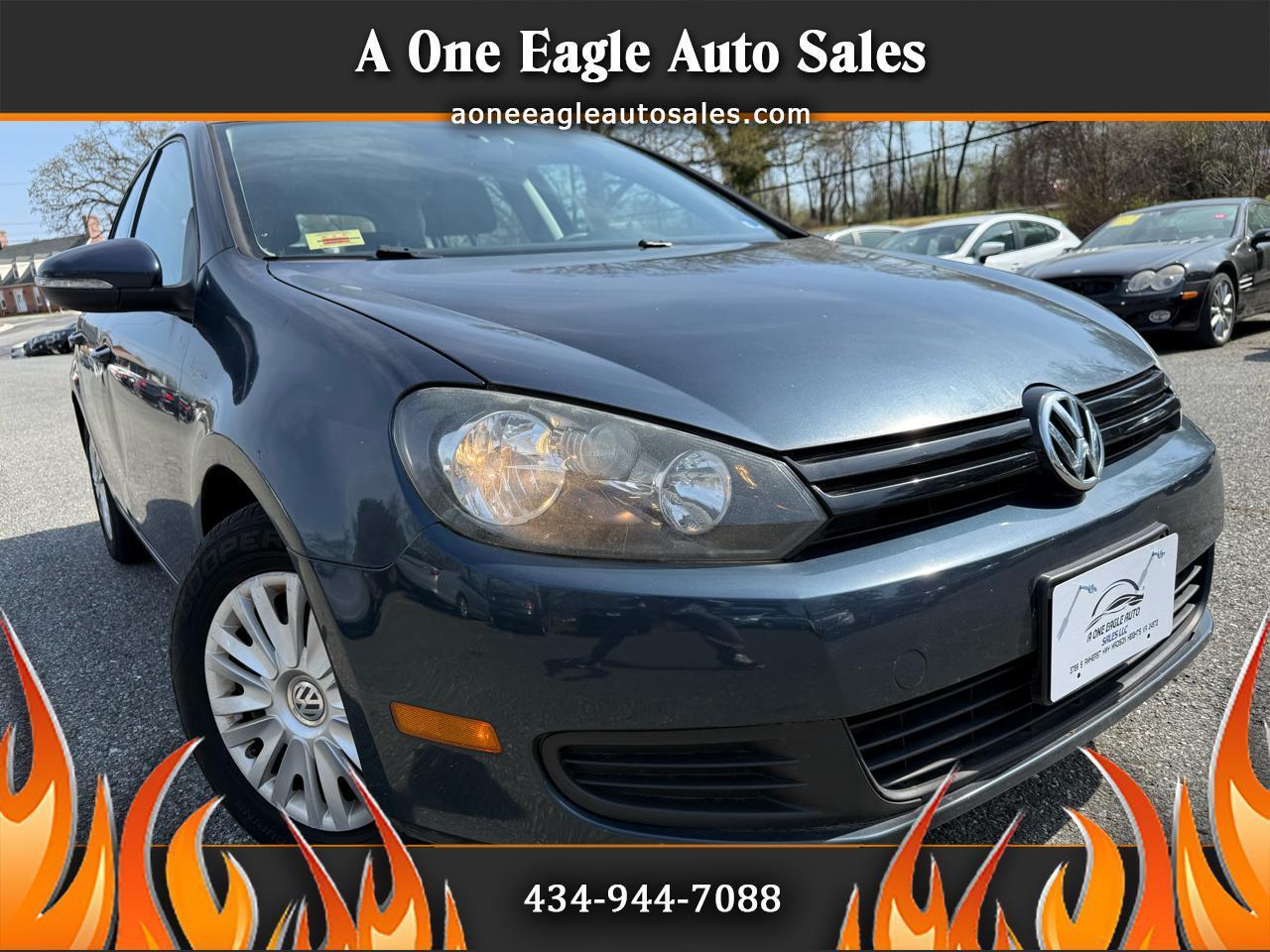 2013 Volkswagen Golf 2.5L Conv & Sunroof 4 Door PZEV