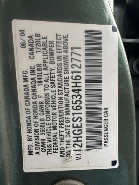 Honda Civic LX Sedan AT 2004