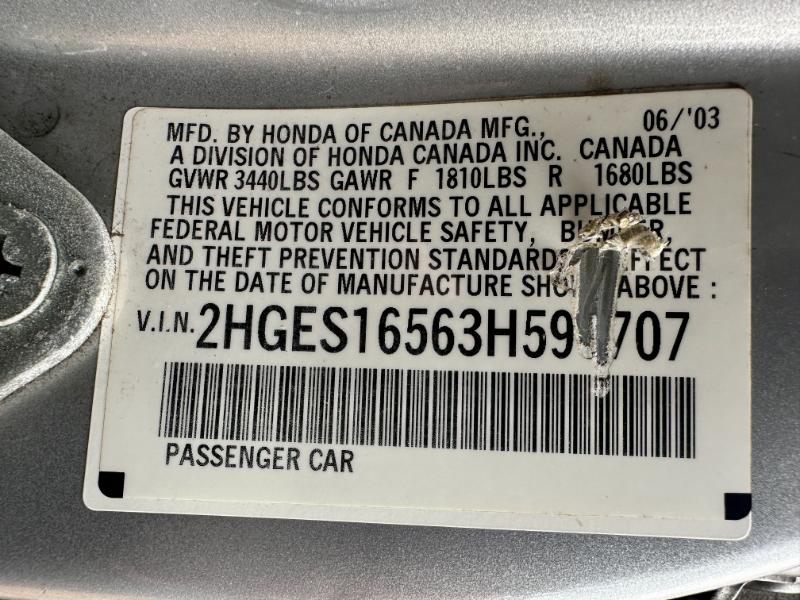 Honda Civic LX Sedan 4-spd AT 2003