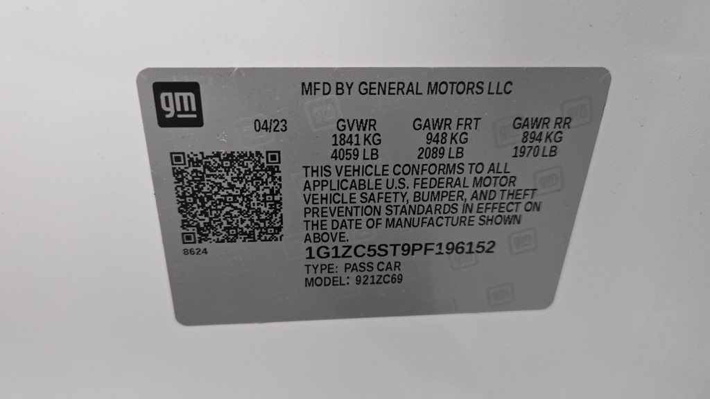 Chevrolet Malibu 1FL 2023 Chevrolet Malibu 1FL 2023