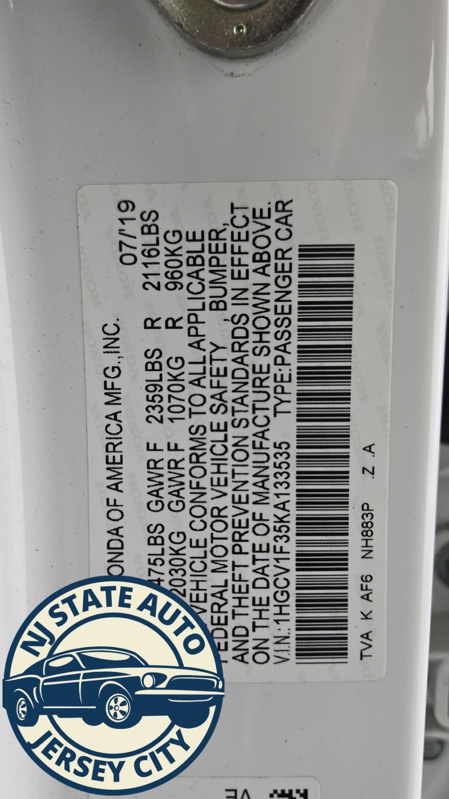 Honda Accord Sport CVT 2019