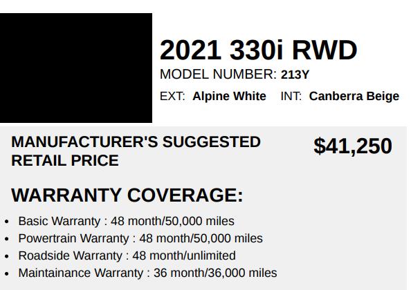 BMW 3-Series 330i 2021