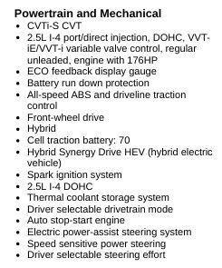 Toyota Camry Hybrid LE 2021 Toyota Camry Hybrid LE 2021