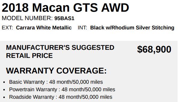 Porsche Macan GTS 2018