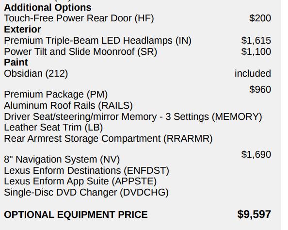 Lexus RX 350 FWD 2017