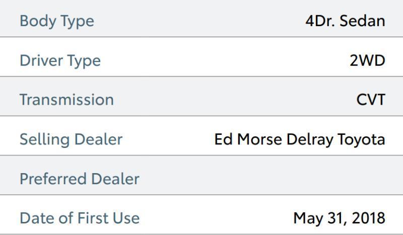 Toyota Corolla SE CVT 2018