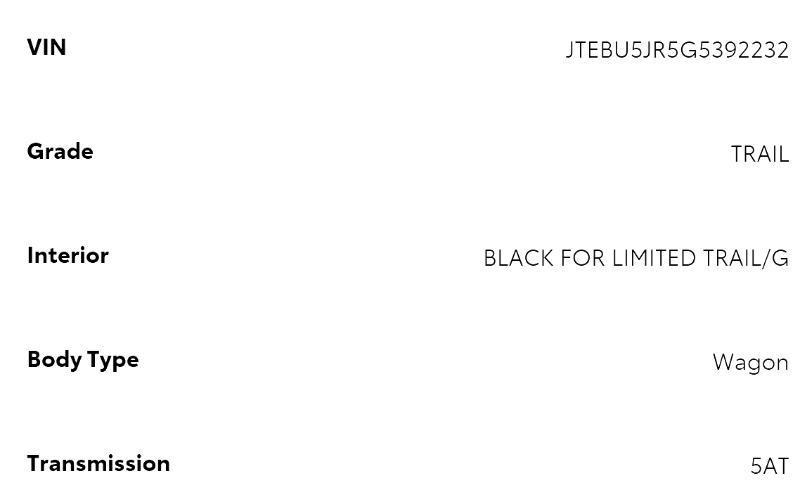 Toyota 4Runner Trail 4WD 2016