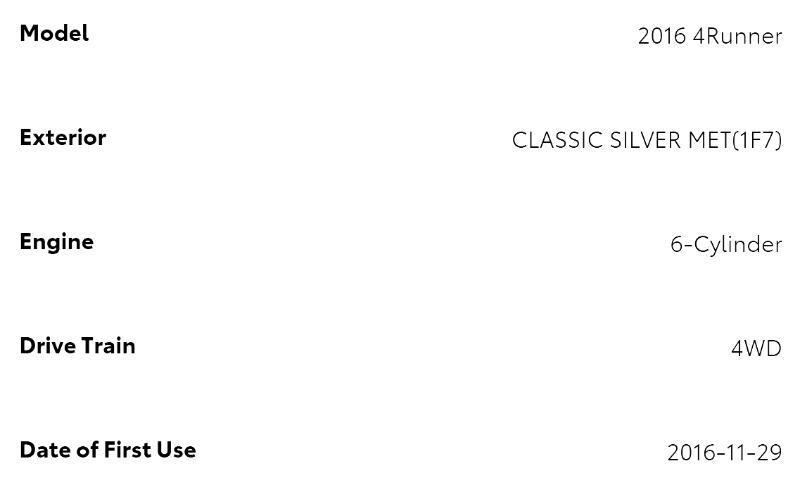 Toyota 4Runner Trail 4WD 2016