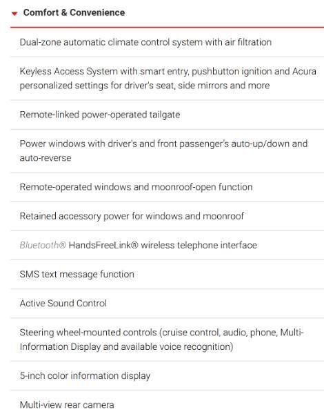 Acura RDX 6-Spd AT w/ Technology Package 2015