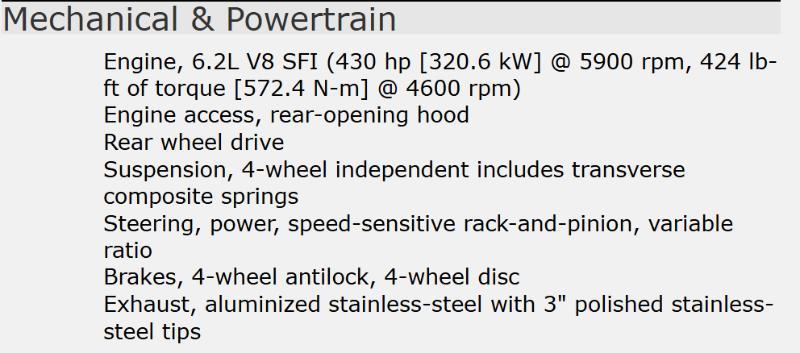 Chevrolet Corvette Coupe LT1 2009
