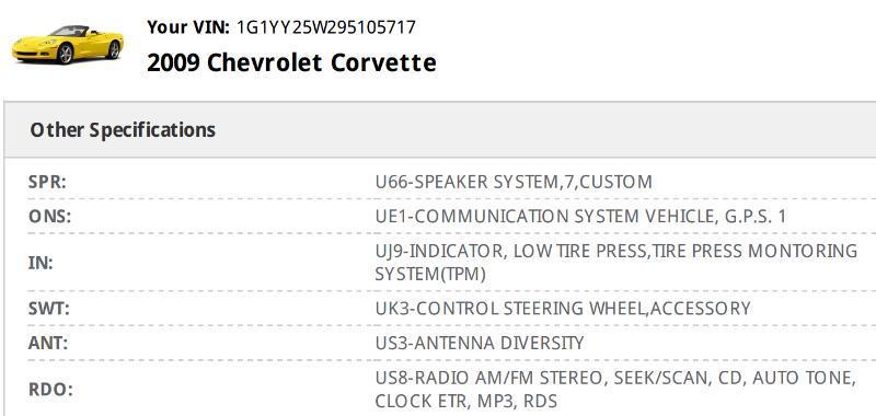Chevrolet Corvette Coupe LT1 2009