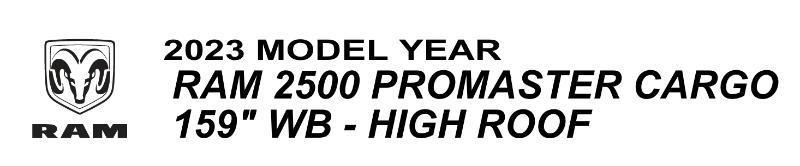 RAM Promaster 2500 High Roof 159-in. WB 2023