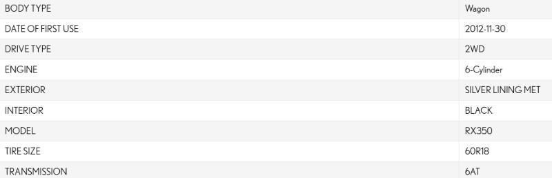 Lexus RX 350 FWD 2013