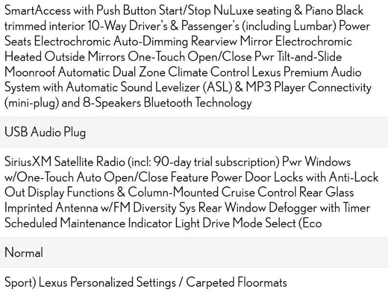 Lexus ES 350 Sedan 2013