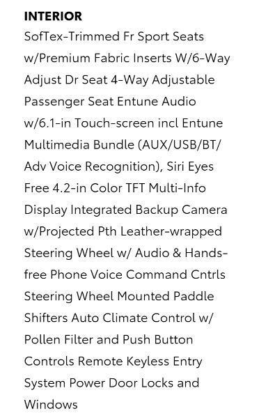 Toyota Corolla SE 4D Sedan 2017