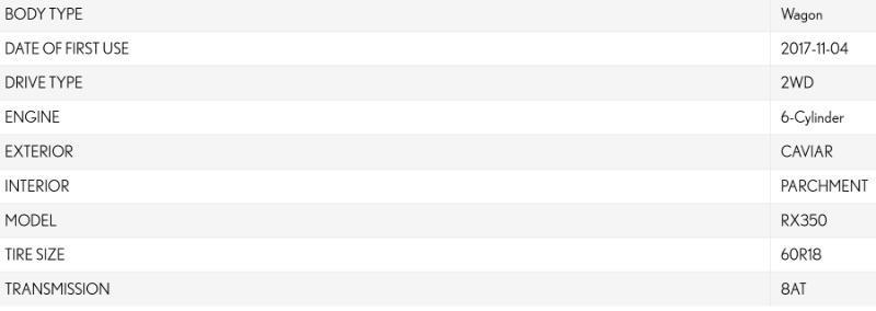 Lexus RX 350 FWD 2017